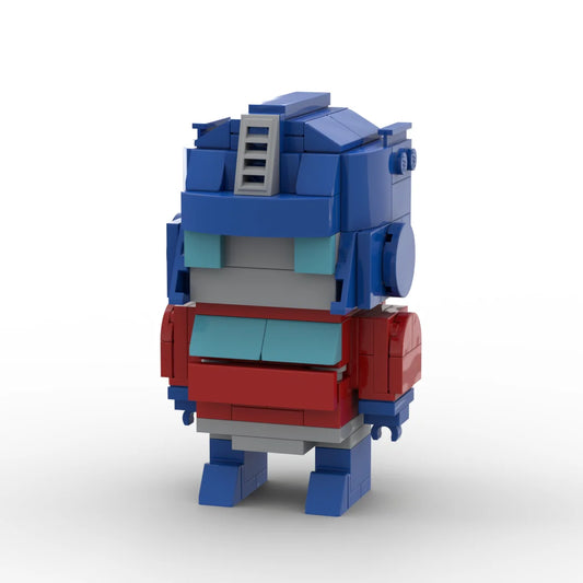 Figura Transformers Orion Pax Chibi — Ladrillo Rojo y Azul Busto Precursor