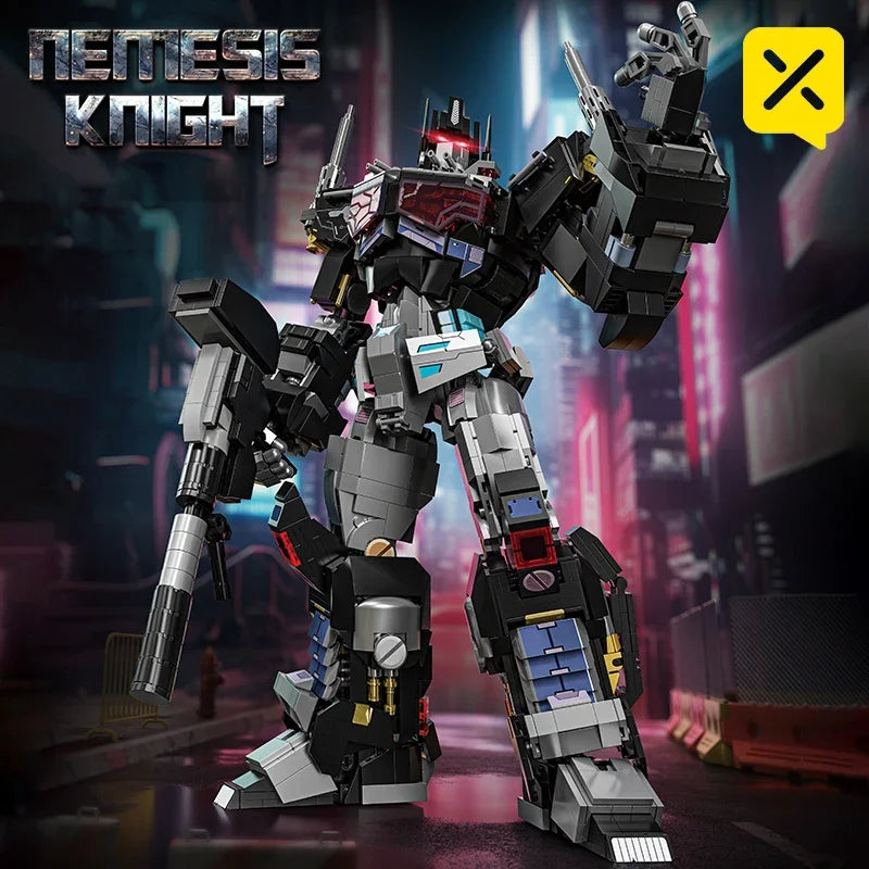 Ladrillos Transformers Nemesis Knight — Construcción Optimus Prime Oscuro 1886 Piezas
