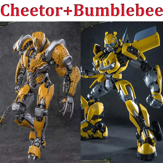 Dúo de Figuras Transformers Cheetor y Bumblebee — Kit de Maquetas de Colección AMK