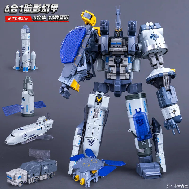 Estuche Transformers Aeroespacial — Robot Combinado Seis en Uno de Trece Piezas