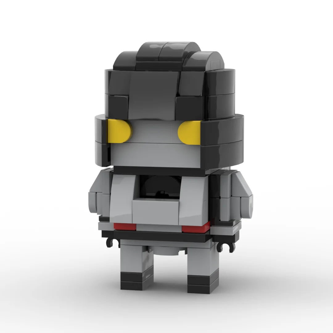 Figura Transformers D16 Edición Uno — Megatron Precursor Ladrillo Gris Mirada Dorada