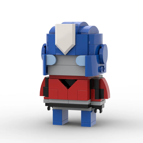 Figura Transformers Orion Pax Edición One Chibi — Ladrillo Azul Marino Lanza Larga
