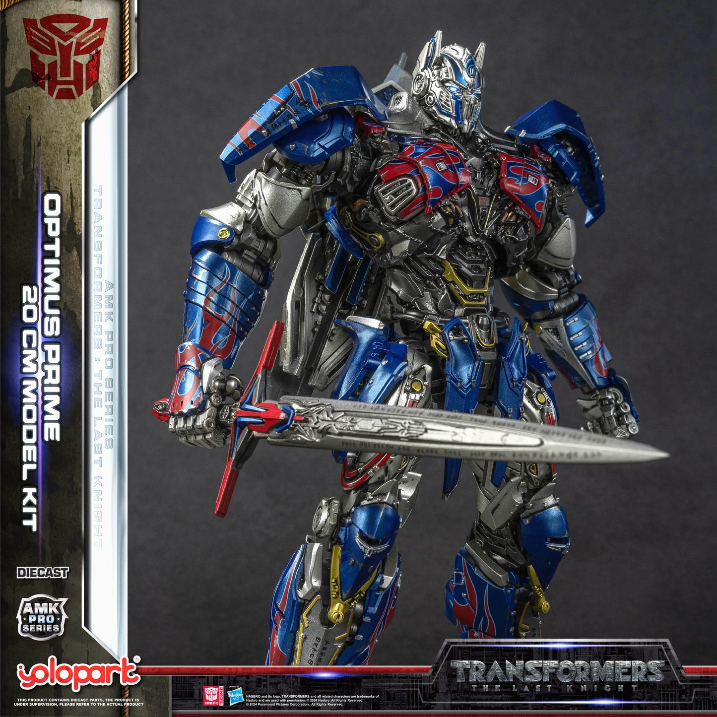 Maqueta Transformers Optimus Prime — Kit YOLOPARK The Last Knight Ensamblaje 20cm
