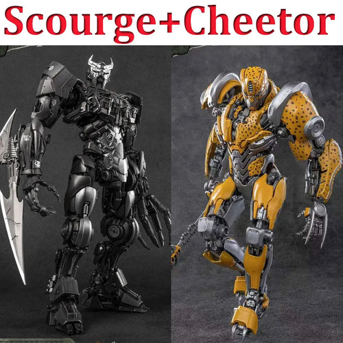 Dúo de Figuras Transformers Scourge & Cheetor — Persecución de Predador AMK