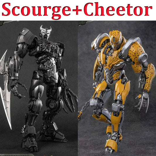 Dúo de Figuras Transformers Scourge & Cheetor — Persecución de Predador AMK