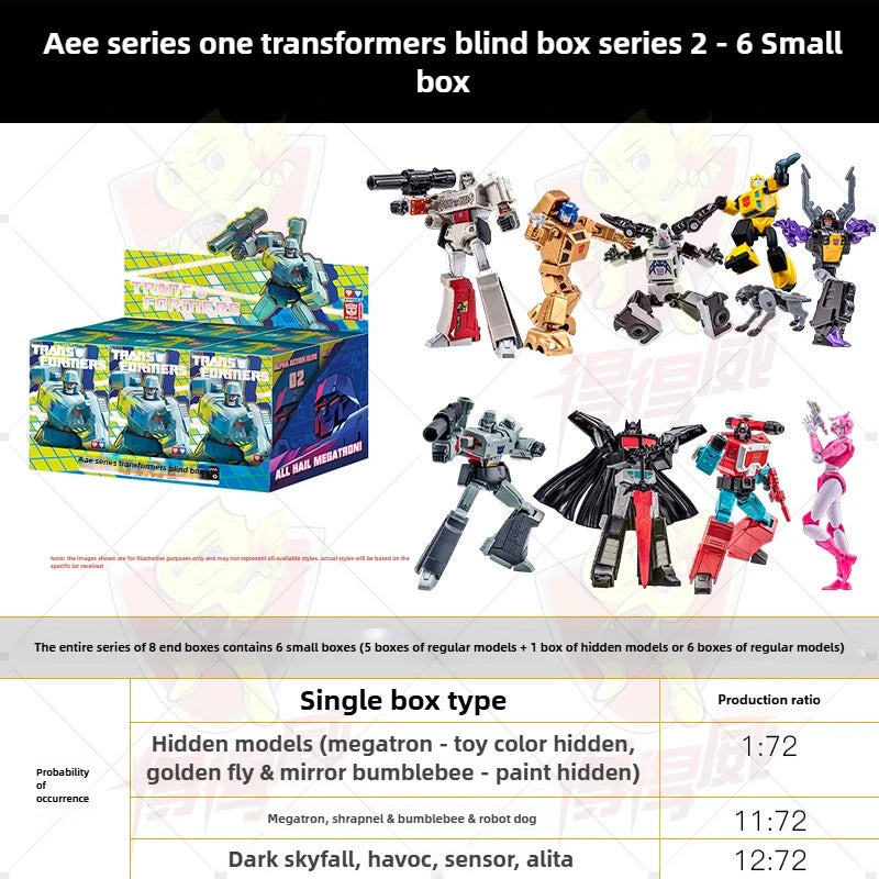 Set de 6 figuras Transformers Decepticons y Autobots — 2.º surtido Alpha Action Elite