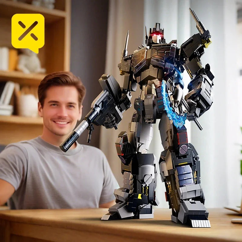 Ladrillos Transformers Nemesis Knight — Construcción Optimus Prime Oscuro 1886 Piezas