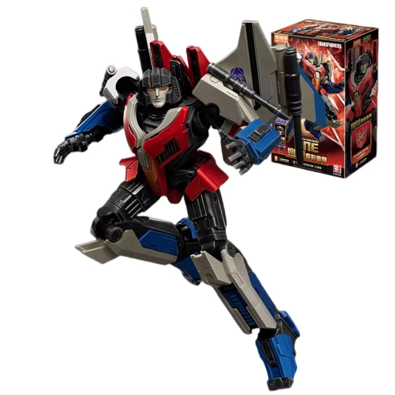 Figura Transformers Starscream Origen ONE Blitzwing — Ladrillo Gris y Rojo Joven Aviador