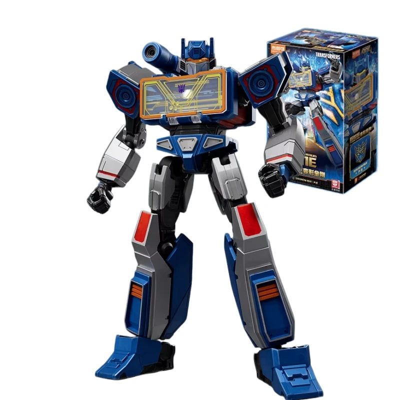 Figura Transformers Soundwave Origen ONE Blitzwing — Ladrillo Azul Pizarra Espía Casete