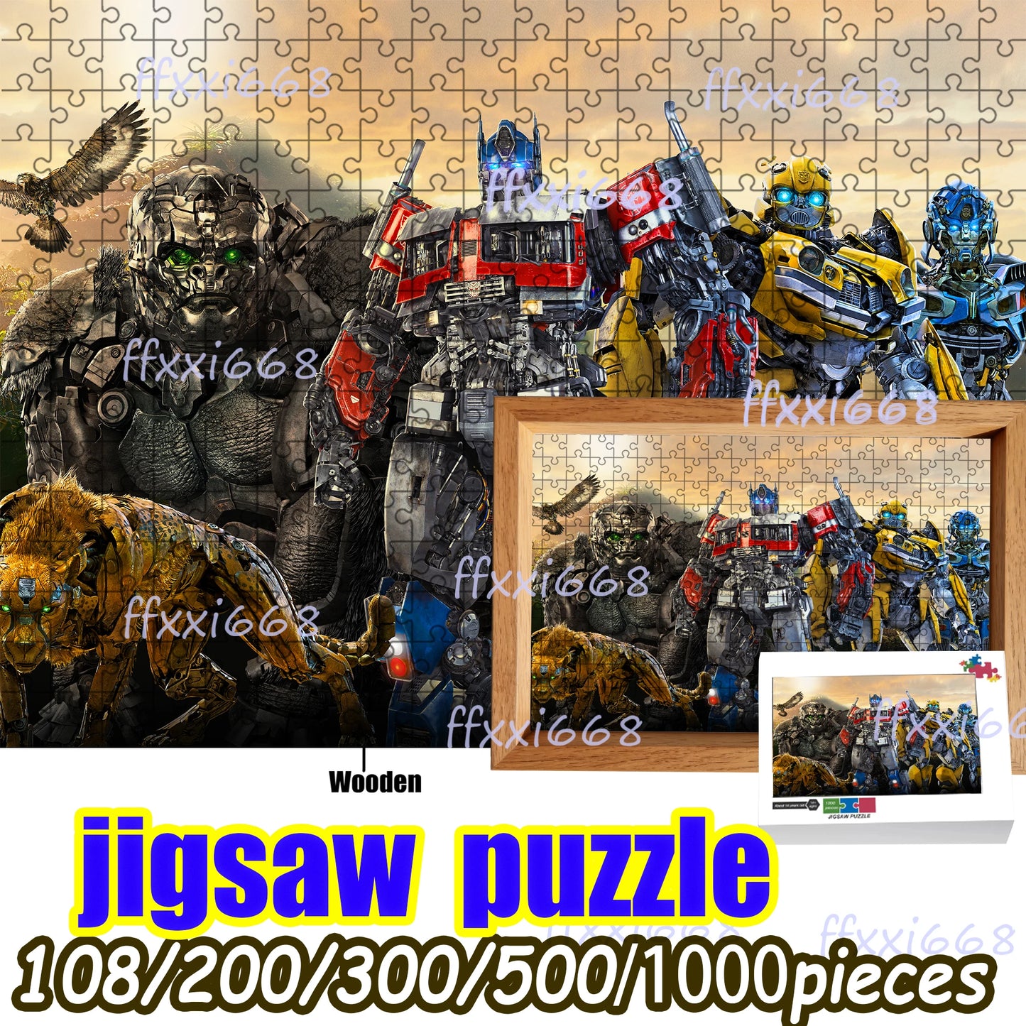 Rompecabezas Transformers Optimus Prime de Madera — 1000 Piezas