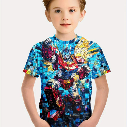 Camiseta de Transformers Optimus Tetris