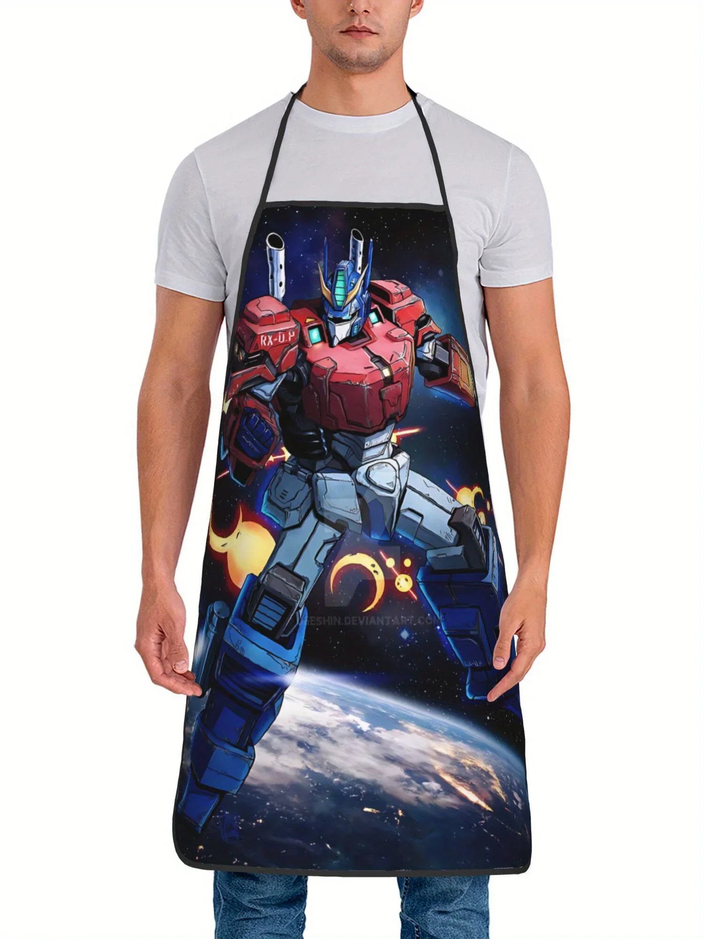 Delantal de Transformers - Optimus en el espacio
