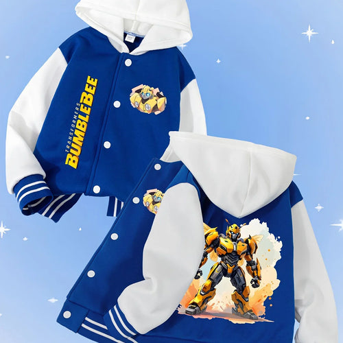 Chaqueta Transformers Bumblebee - Azul y blanca