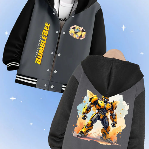 Chaqueta Bumblebee de Transformers - Negra y gris